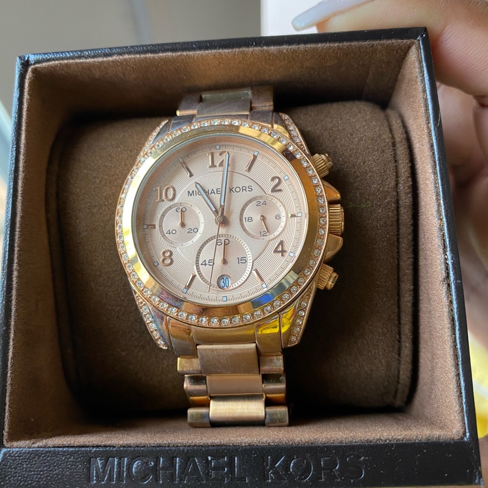 Rose gold Michael kors watch